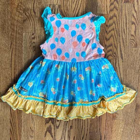 Matilda Jane Dream Chasers balloon dress, size 8. Missing one button, great cond - Picture 6 of 12
